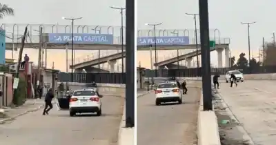 Piedras y postas de goma: el violento enfrentamiento que paralizó la bajada de la Autopista y la 520