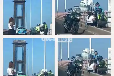 Desesperado en el puente: lo que hicieron los gendarmes para salvarle la vida