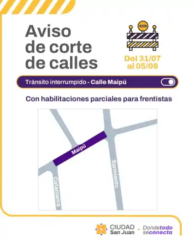 Obras en la Ciudad: qué calles estarán cortadas y por cuánto tiempo