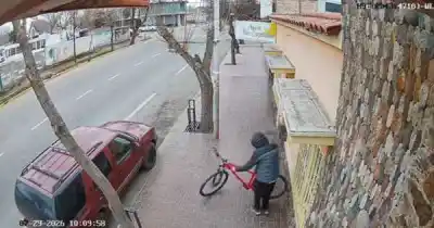 Robo de una bicicleta en pleno día en Tupungato: el video que muestra la desesperación del dueño