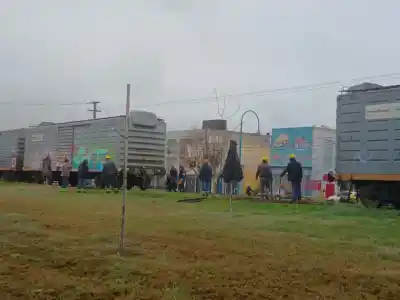 Descarrilamiento en Roca: un vagón quedó fuera de las vías y hay operativos en plena zona urbana
