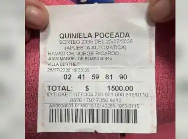 El golpe de suerte de una vecina de Villa Berthet: ganó 376 millones con una apuesta automática