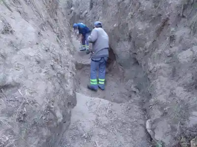 Trabajos en el río Gómez: el agua volvió a fluir y cinco familias respiraron aliviadas
