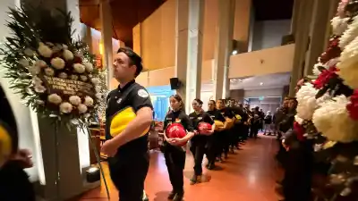 El emotivo adiós de los Bomberos Voluntarios a sus colegas caídos en Valle Fértil