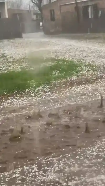 Invierno con granizo en Nueva Galia: un fenómeno que desconcertó a los vecinos