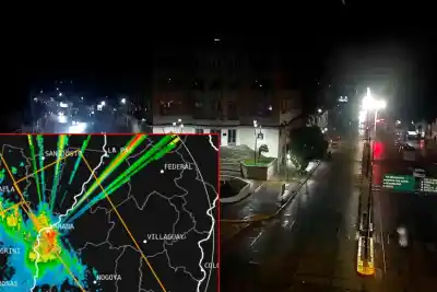 El cielo se desató en Paraná: en minutos, el termómetro se desplomó