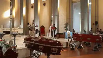 El último adiós en San Juan: comienza la misa por los héroes de Valle Fértil y podés seguirla en vivo