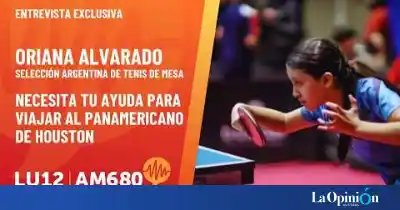 Una santacruceña en la Selección Argentina de Tenis de Mesa y necesita ayuda para competir en Houston