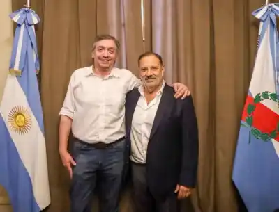 El encuentro que anticipó el homenaje: Quintela y Máximo Kirchner, juntos en La Rioja
