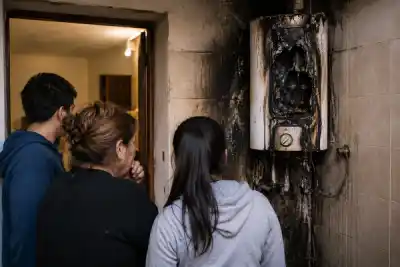 El calefón que se prendió fuego y la rápida reacción que evitó una tragedia en La Banda