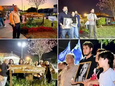 El lapacho que plantó Teresa Báez floreció: su plazoleta ya es realidad en el barrio Emilio Tomás
