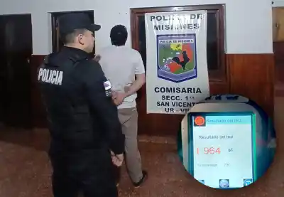 Chocó en la ruta 14 y el test de alcoholemia dejó a todos sin palabras