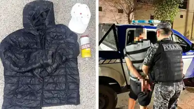 Amenazó a un empleado con un cuchillo y escapó con una cerveza: la policía lo atrapó a las corridas