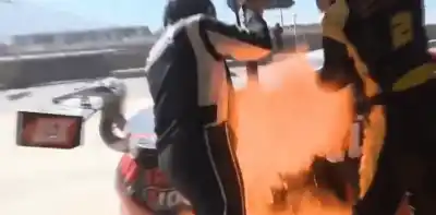 Fuego en plena recarga: el susto que vivió Lambiris en Villicum