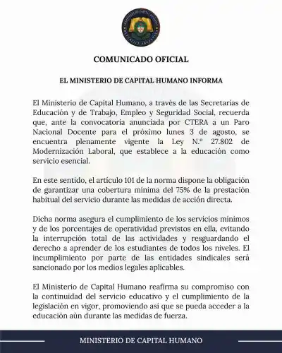 El Gobierno lanza operativo sorpresa en escuelas durante el paro docente: ¿qué pasará con los que no cumplan?