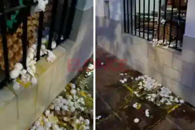 Rompen el vidrio de una despensa para robar huevos y terminan causando destrozos