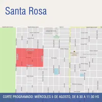 Villa Germinal sin luz: el corte programado que afectará a varias calles