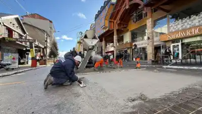 Repararon los hundimientos del centro de Bariloche: los detalles de la obra