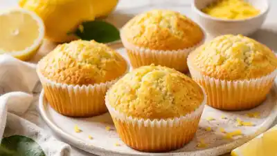 Muffins de limón sin gluten y sin lácteos: la receta esponjosa que tenés que probar