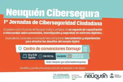 ¿Sabés proteger tus datos? Llegan las Jornadas de Ciberseguridad Ciudadana a Neuquén