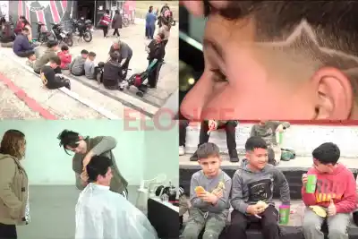Un club, cortes de pelo gratis y tortas fritas: la movida solidaria que sorprendió a todo un barrio