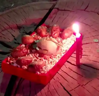 Hallazgo perturbador en Angaco: una vela roja y objetos extraños sobre un árbol desconciertan a los vecinos