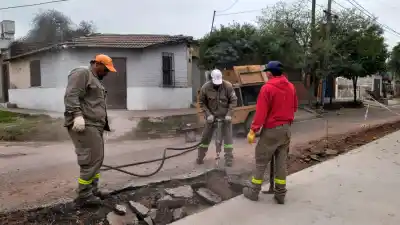 Arrancó la semana con obras: desagües, calles y luces en varios puntos de La Banda