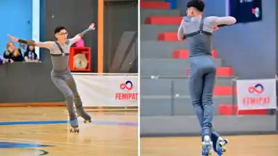 El joven santiagueño que promete brillar en el Nacional Absoluto de patín artístico