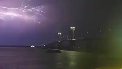 El impactante video que capturó la furia del temporal en el puente Belgrano
