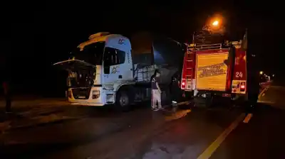 Alerta en la ruta 12: un camión se incendió en pleno trayecto y la zona se paralizó