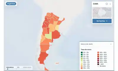 El mapa que expone la deuda en Argentina: La Pampa, la única provincia en verde