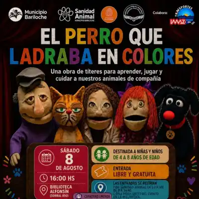 Títeres por el bienestar animal: así será la función gratuita que llega a Bariloche