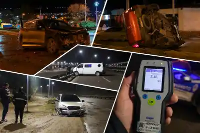 Caos vial en Comodoro: cinco siniestros en apenas ocho horas y un conductor con 2,46 g/l de alcohol