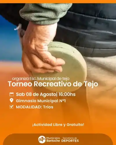 El tejo se toma Bariloche: llega un torneo gratuito para toda la familia