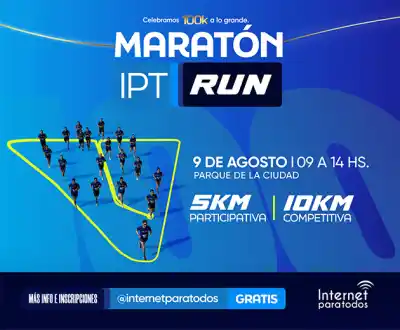 Correrán por los 100 mil clientes: así será la gran maratón IPT Run en el Parque de la Ciudad