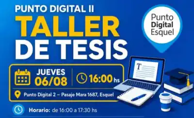 Estudiantes de Esquel: llega un taller gratuito para terminar tu tesis sin morir en el intento