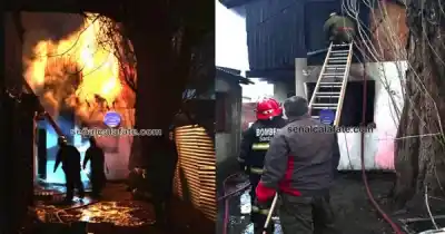 Un incendio destruyó la casa de una familia en el centro de El Calafate