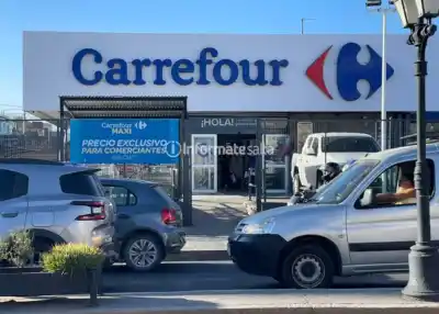 Persianas cerradas y clientes en la puerta: el Carrefour de zona oeste que amaneció clausurado