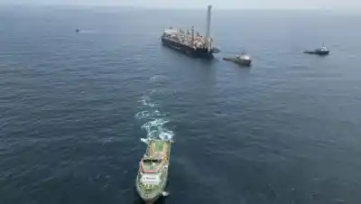 El buque que marcará un antes y un después en Río Negro ya está en marcha hacia su transformación