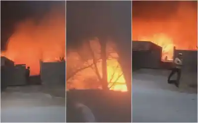 Un incendio en Albardón dejó cuatro intoxicados y dos viviendas con daños severos
