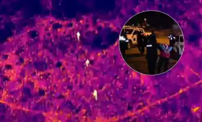 El dron térmico que delató a tres sospechosos de abigeato en Rawson: la persecución terminó en el Loteo Casa Blanca