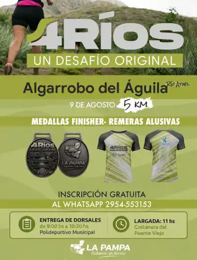 Correr por el Atuel: así unen deporte y reclamo en La Pampa