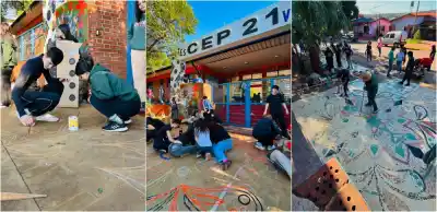 El increíble proyecto escolar que convirtió una vereda en una galería de arte a cielo abierto