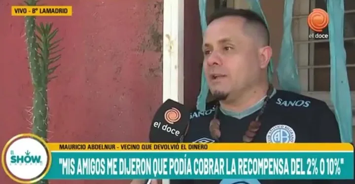Mauricio Abdelnur habla durante la entrevista en la que contó el insólito hecho. (Foto: captura eldocetv)