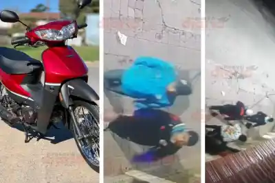 La llevaron entre dos y las cámaras captaron todo: el robo de una moto en San Francisco Solano