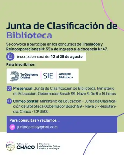Docentes chaqueños: ¿listos para el concurso de traslados y reincorporaciones?