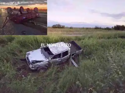 Accidente en la Ruta 38: Una camioneta dio varios tumbos y despidió a sus ocupantes