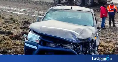 Un reventón lo hizo perder el control: volcó en la Ruta 3 y el susto fue mayúsculo