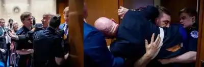 Un exmarine irrumpe en el Senado de EE.UU. y termina con un brazo fracturado tras un forcejeo con la policía