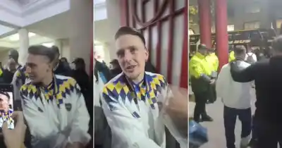 El inesperado cruce entre un hincha de Estudiantes y Ascacibar tras el gol en La Boca